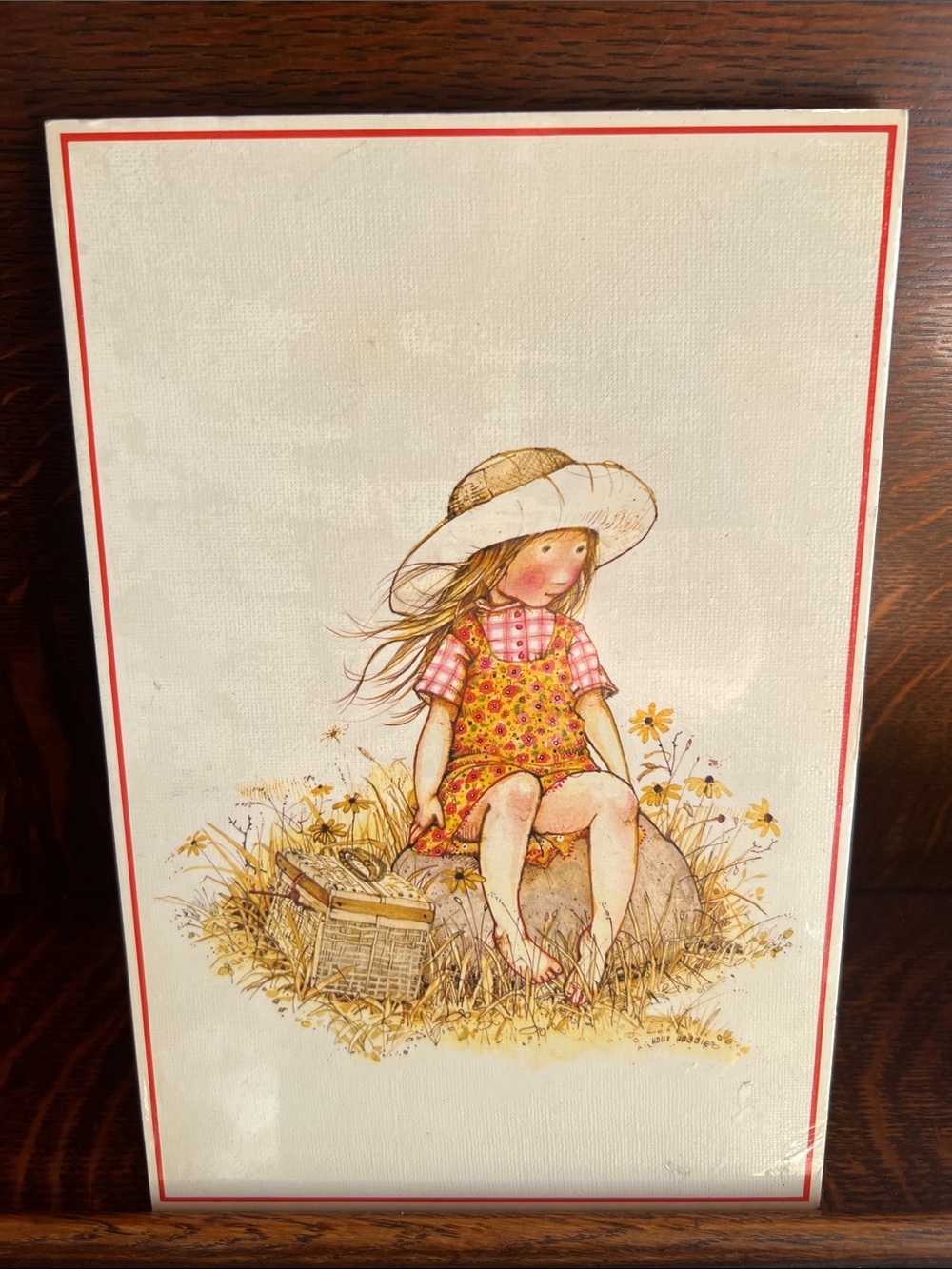 Vintage Carlton Cards Holly Hobbie Wall Hanging Picture Plaque 8x12